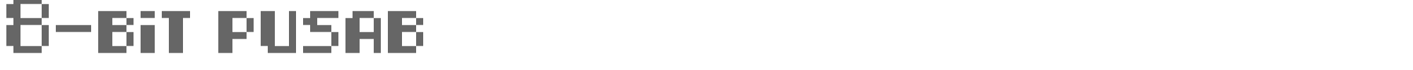 Sample characters 8-bit pusab Font